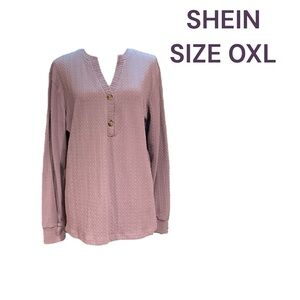 SHEIN WOMENS PURPLE PULLOVER LONG SLEEVE SHIRT